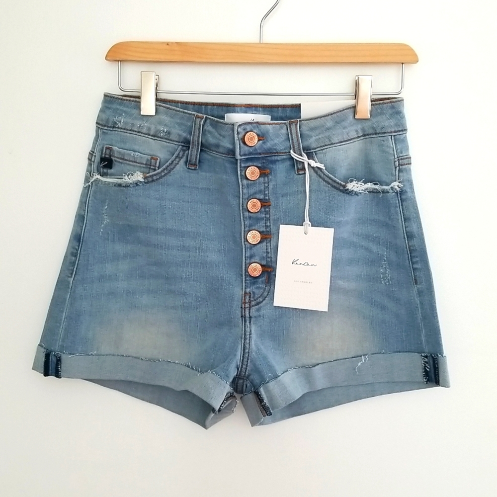 New Vici Charlotte High Rise Cuffed Denim Shorts - Picture 10 of 10